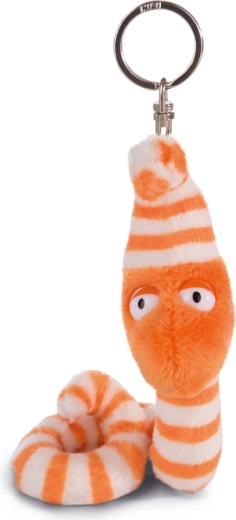 Plys-nøglering (vedhæng) – Regnormen Erwin Worm 10 cm