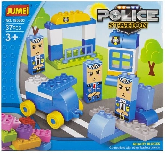 Byggesæt Jumei politistation 37 dele 28 × 26 cm - 1 stk.