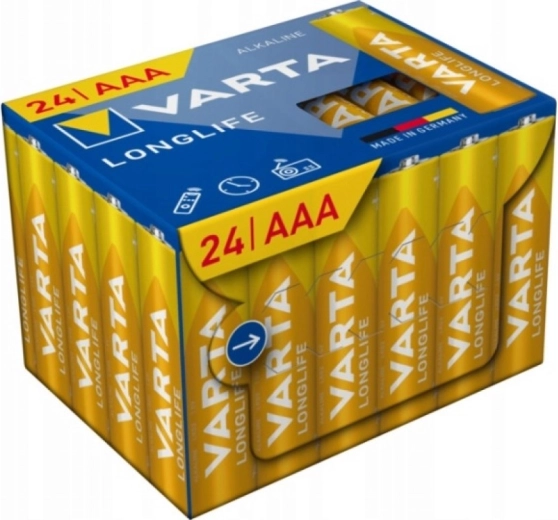 Varta Longlife Power alkaliske batterier AAA 24 stk.
