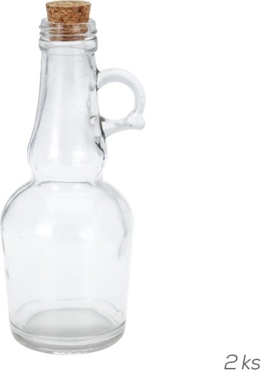 Sæt med glasflasker med korkprop 250 ml, 2 stk