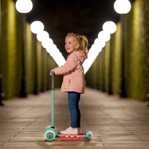 LED-hjul og lysende platform for bedre synlighed