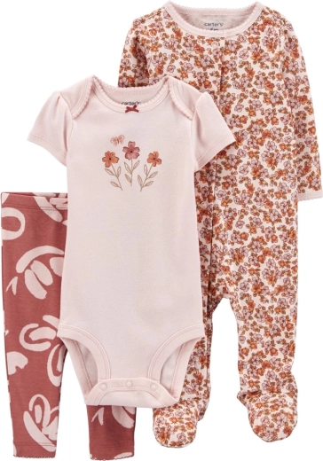Carter’s 3-delt sæt til baby Pink Floral