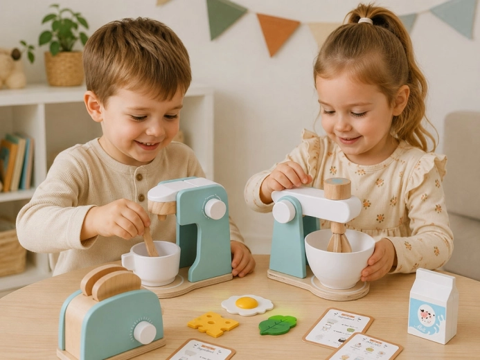 Udførelse i træ og pastel-design