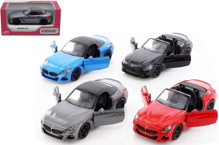 Metalmodelbil BMW Z4 1:34 med Pull Back‑drev
