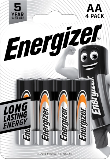 Energizer Everyday alkaliske batterier AA, 4 stk.