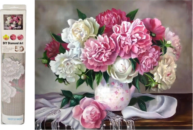 Diamantmozaik Blomster i en vase