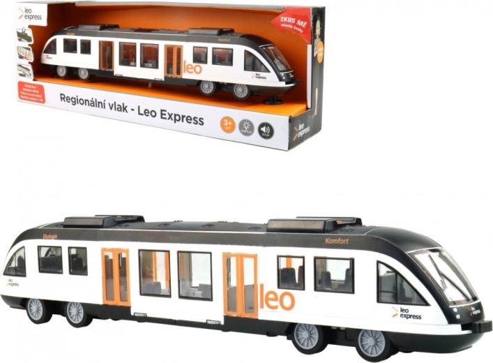 Regionaltog LEO EXPRESS med lyd og lys med svinghjul