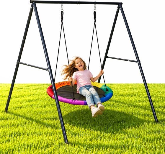 Havegyngen rede 100 cm med stålrør-ramme ECOTOYS