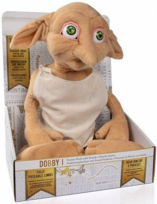 Plysbamse-husalfen Dobby 30 cm HARRY POTTER – talende og justerbar