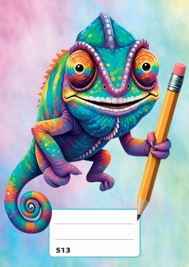 Linjeret A5-hæfte Chameleon - 1 stk.