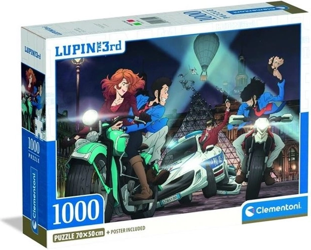Clementoni kompakt puslespil 1000 brikker Lupin III