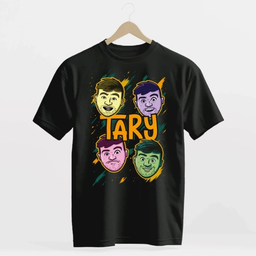 T-shirt Tary Povoroznyk faces sort 152–158