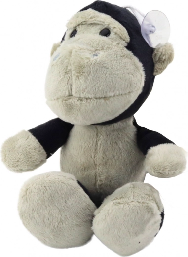 Lille plysbamse-abe med sugekop 16 cm