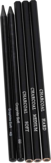 Bredt udvalg af blyanter og kul