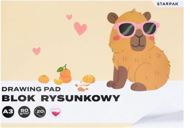 Tegneblok A3 Kapybara - 1 stk.