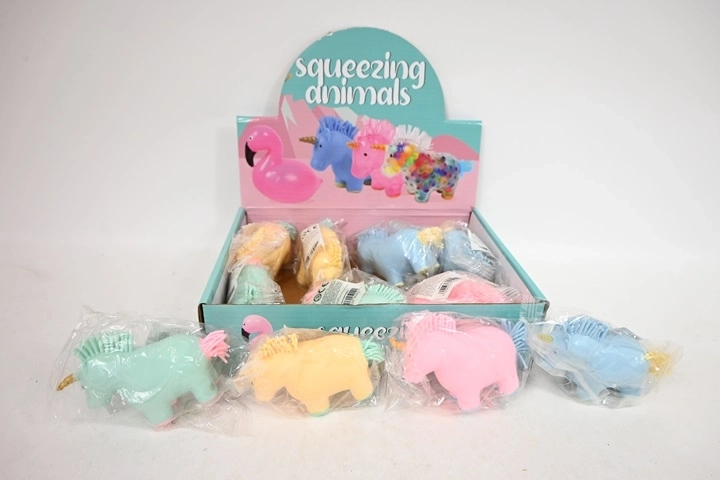 Gniotek klemme-antistresslegetøj pony 11,5 cm (boks 12 stk.)