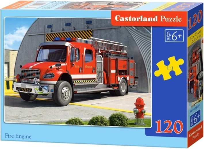 Børnepuslespil Brandbil med 120 brikker