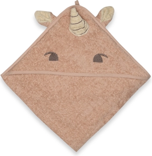 Nuuuroo Aki babyhåndklæde med hætte rose unicorn