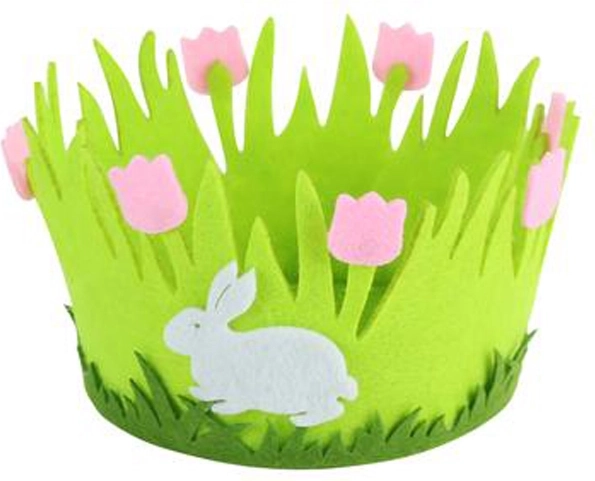 Filtet påske kurv TORO 14 cm, mix af motiver