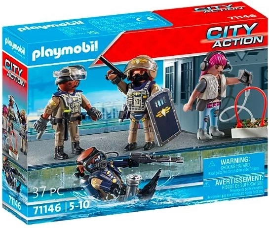 Sæt med figurer fra specialstyrken City Action