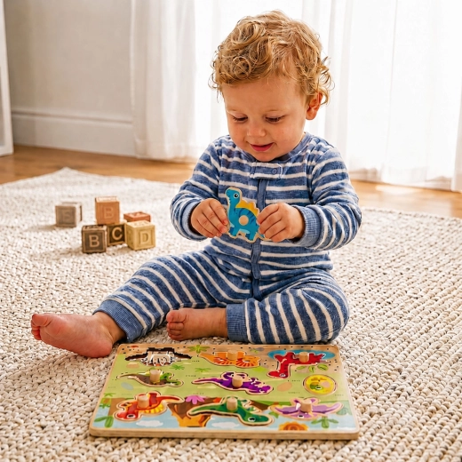 Montessori indlægning af former trin for trin