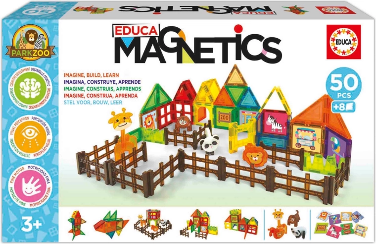 EDUCA Magnetics Zoo Park magnetisk byggesæt med 50 dele