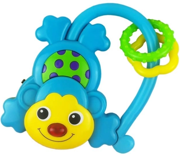 Baby Mix rangle med lyd – blå abe
