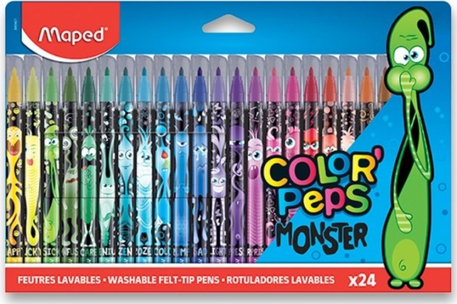 Maped tuscher Color'Peps Monster, 24 farver