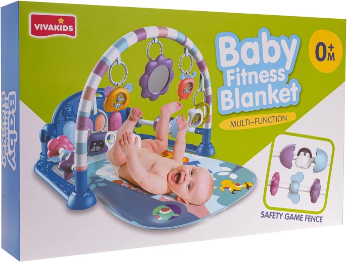 Interaktivt legetæppe til babyer med klaver og tilbehør