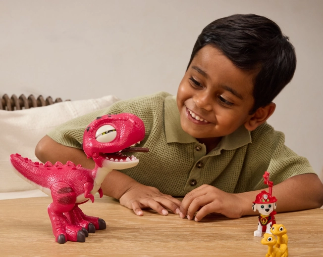 Interaktiv dinosaur Rhubarb: brøl, blinkende øjne og bevægelseslyde