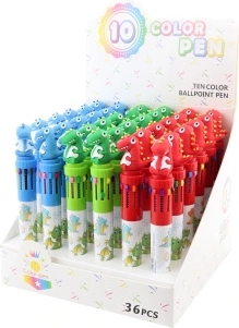 Kuglepen Dino 10 farver