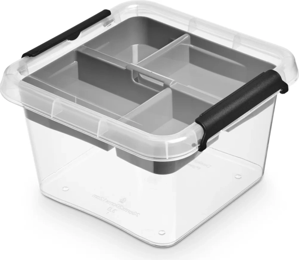 Simplestore insert opbevaringsboks med låg 3 l (20 × 20 × 12 cm)