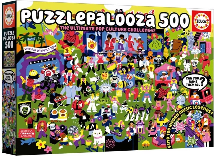 Educa puslespil Puzzlepalooza 500 brikker – musikalsk søgeudfordring