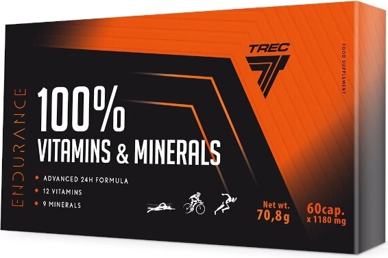 Trec Endurance 100% vitaminer & mineraler multivitaminer til sportsudøvere 60 kapsler