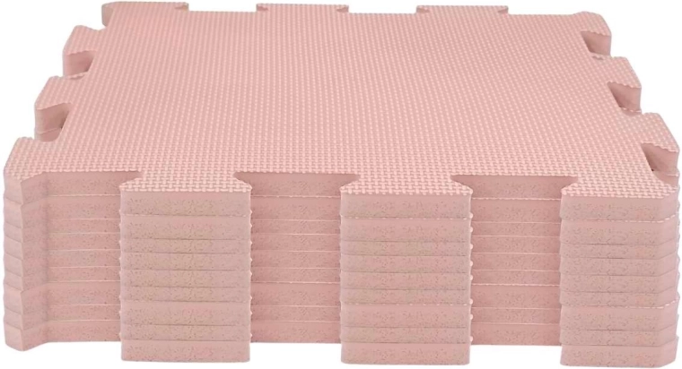 NIDO NIDO skumlege-måtte i puslespilsdesign taupe pink (9 dele)