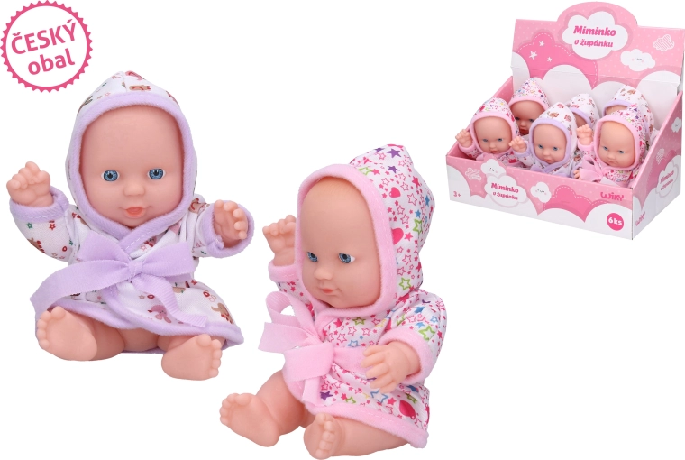 Babydukke i kåbe 20 cm - tjekkisk emballage - 1 stk.