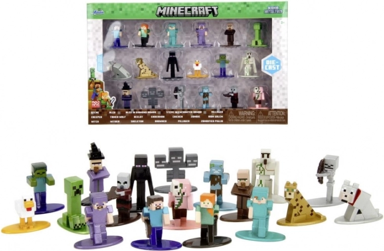 Metalfigurer Jada Toys Minecraft – sæt med 18 stk.
