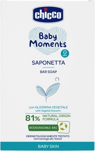 Chicco Baby Moments fast håndsæbe med vegetabilsk glycerin 100 g