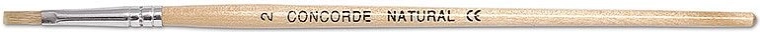 Flad skolpensel nr. 2 CONCORDE med naturbørster