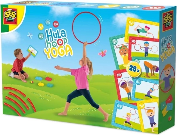 SES yoga-hulahopring med kort og terning