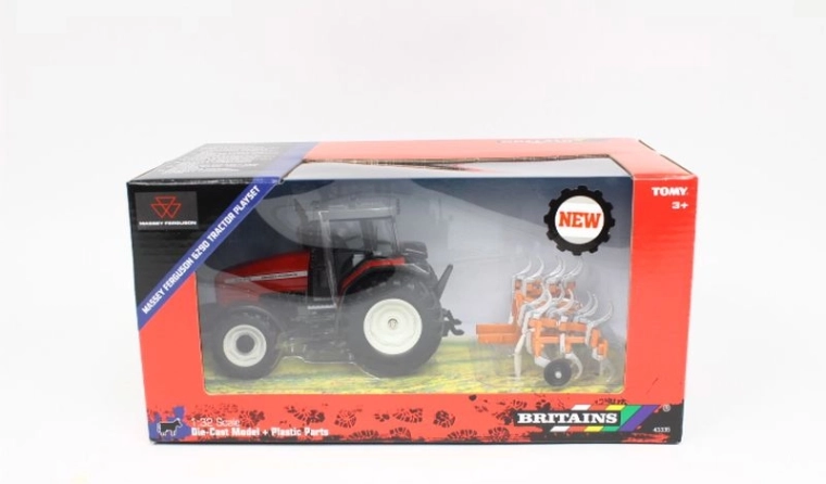 Britains Massey Ferguson 6290 traktor med kultivator 1:32