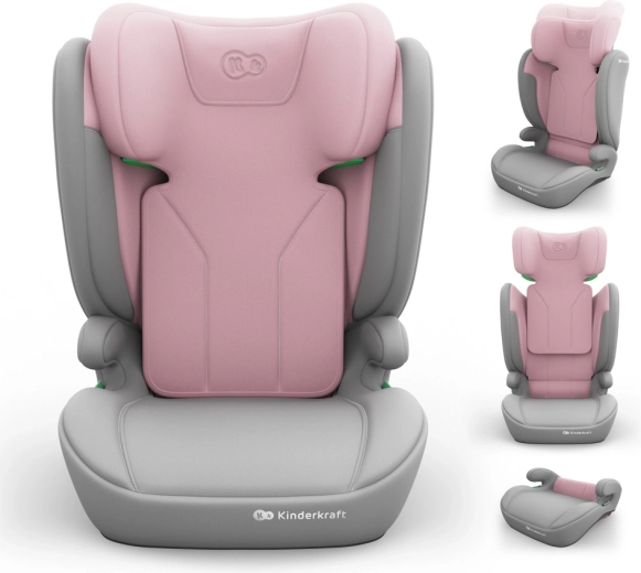 Kinderkraft autostol i-spark 2 plus i-size 100–150 cm pink