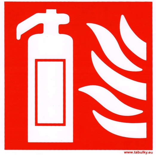 Fotoluminescerende skilt – symbol brandslukker 148 × 148 mm