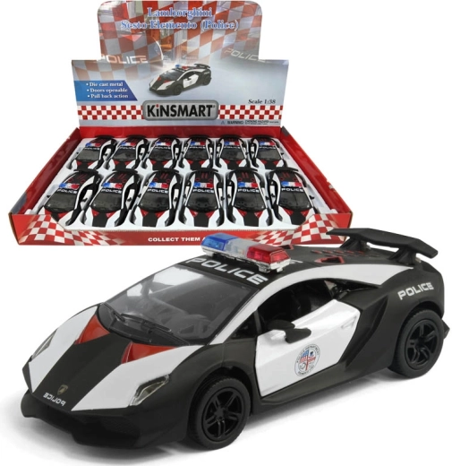 Metalmodel af bilen Lamborghini Sesto Elemento Police 1:38