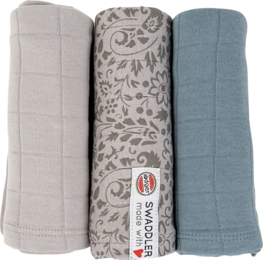 LODGER svøb Flower tribe Mist, 70 × 70 cm (3 stk.)