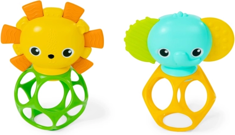 Oball bideringe Soother Pals, sæt med 2 stk., fra 3 måneder
