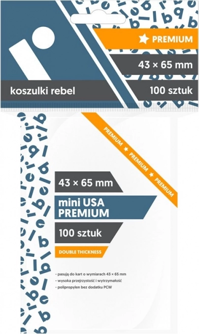 Kortlommer Mini USA Premium 43x65 mm 100 stk