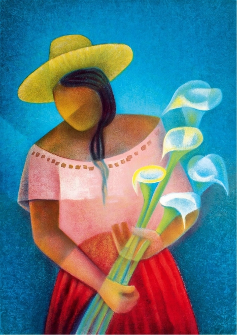 Puslespil kvinde med kalla 1000 brikker BLUEBIRD