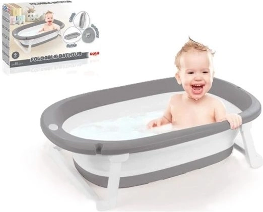 Dolu sammenklappeligt babybadekar 76 cm grå