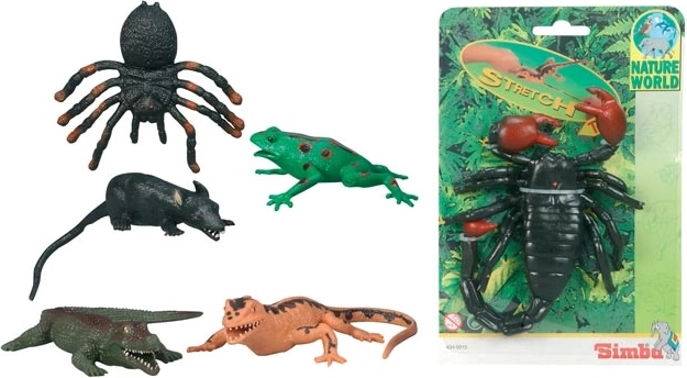 Gummi strækbare kryb 6 slags 20–30 cm